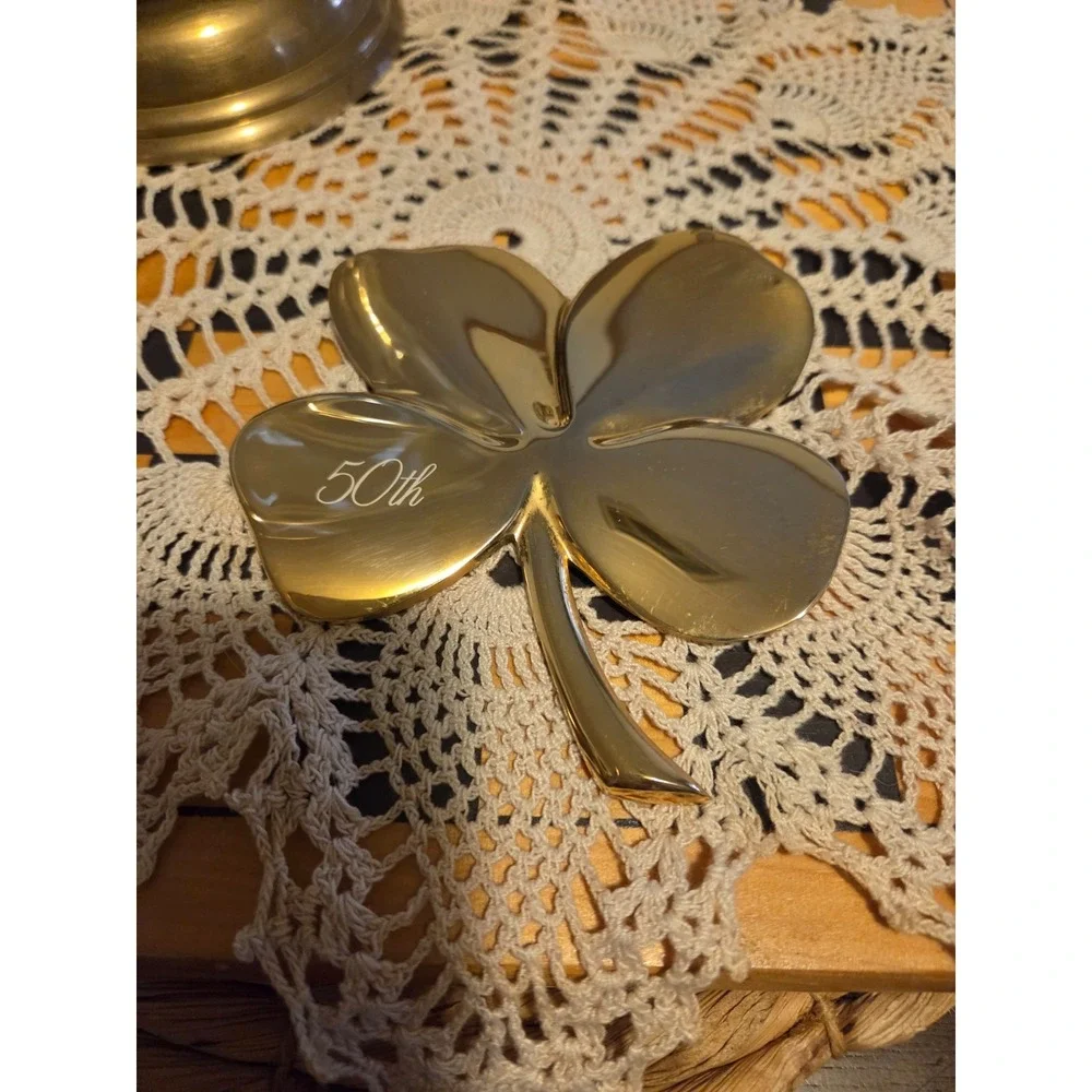 gerity 24k gold plated four leaf clover
